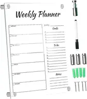 STOBOK 1 Message Writing Board Memo Board Acrylic Board Wall Sticker Decor White Board Magnets Fridge Notepads White Board Erasers Dry Erase Practical Note Board Handwriting