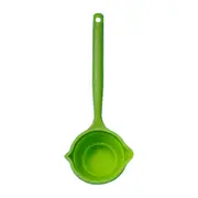 Tasty Silicone Foldable Soup Ladle Spoon Kitchen Cooking Utensil 36cm Green