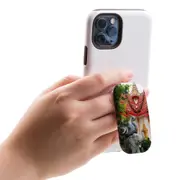 Kickstand Grip AddOn, Universal Phone Holder, Thai Elephant Statues At A Temple