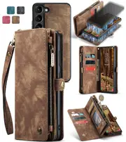 CaseMe 2-in-1 Samsung Galaxy S23 5G Detachable Case Wallet Cover S911 [Brown]