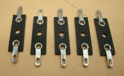 Terminal Strip 2 Lug, 0 Lug Common, Phenolic Terminal Strip NOS (M122) (Qty 5)
