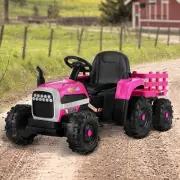Mazam Kids Ride On Car Tractor 12V Electric Battery Toy Remote Control Cars Pink