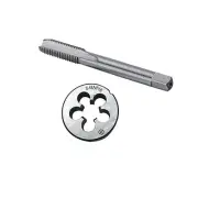 5/8"-18 NF HSS Tap And Die Set， Machine Thread Tap And NF Round Thread Die Ri...