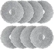 8 Pcs Microfiber Vacuum Mop Cloth Pads for Roborock Q Revo & Qrevo MaxV Robot Vacuum - Reusable and Washable Replacement Parts & Accessories for Efficient Home Cleaning