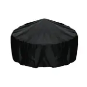 Fire Pit Cover Round 36 Inch Fire Pit Cover, Black, Windproof Drawstring3112