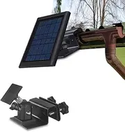 HOLACA Weatherproof Gutter Mount for Ring Solar Panel- Wall Mount Bracket Outdoor Mount Accessories for Ring Solar Panel (Black)