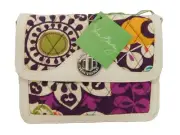 VERA BRADLEY Plum Crazy Turnlock & Zip Patricia Crossbody Purse - Exact One NWT