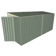 Build-a-Shed 1.5 x 4.5 x 2m Skillion Shed without Side Doors - Green