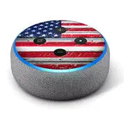 Vinyl Decal Skin for Amazon Echo Dot 3rd Gen - Distressed USA Flag