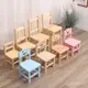 穿鞋凳 木頭小椅子靠背椅兒童幼兒園寶寶小闆凳傢用整裝實木仿古鬆木凳子 闆凳 小凳子 小椅子