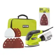 Corner Cat Sander Corded 5.5 in Dust Bag Storage Case Extra 9-Piece Sand Paper