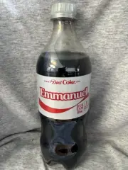 Share a Coke with Emmanuel 2025 Personalized Gift Coca~Cola Bottle 20oz Diet