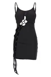 HERON PRESTON 'Lace-Up' Dress
