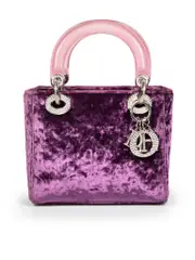 1997 Purple Velvet Lady Dior Small Handbag