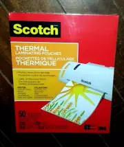 Scotch 50pc Thermal Laminating Pouches! (8" x 11" Pouches) ~Item TP3854-50EF~