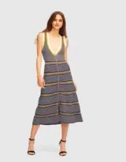 BNWT ALICE MCCALL MULTI STRANGE GIRL MIDI DRESS - SIZE 4 AU/0 US (RRP $395)