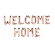 Rose Gold WELCOME HOME Foil Letter Balloon Banner
