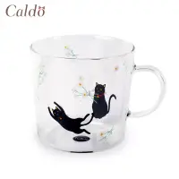 在飛比找博客來優惠-【Caldo卡朵生活】童趣動物高硼矽耐熱透明馬克杯 貓
