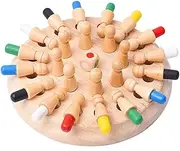 Kids Toddler Wooden Memory Chess Toy Baby Educational Memory Training Color Board Game