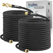 Garden Hose 100FT, Lightweight 3-Layer PVC Flexible Water Hose, No Kink, Leak-Resistant, High-Pressure with Metal Fittings, Durable for Outdoor, Gardening, Washing Cars, Easy to Store (50FTx2)