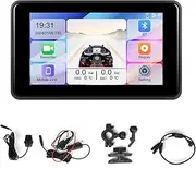 5 Inch Portable Motorcycle DVR Dash Cam Carplay Android Auto IP68 Waterproof Front Rear Camera Bluetooth