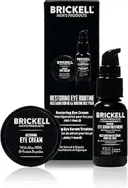 Brickell Men's Restoring Eye Routine for Men, Eye Serum and Eye Cream for Men, Natural and Organic, Unscented