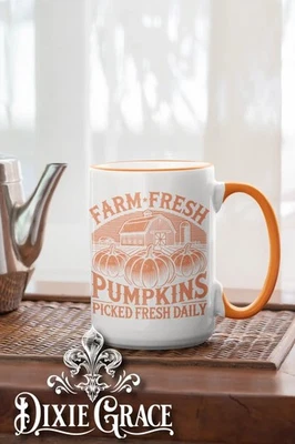 Dixie Grace Farm Fresh Pumpkins Coffee Mug