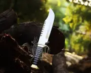 Large Hunting Knife Bowie Sharp Handmade Fixed Blade Camping Outdoor Survival AU