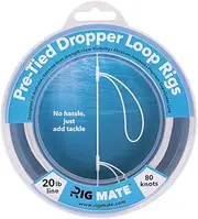 20 lb Pre-Tied Dropper Loop Rigs. Fishing Line Spool. Loops 18 Inches Apart with 5.5 Inch Loop Size. Perfect for Saltwater & Freshwater Fishing. Perfect for Snapper & Other Bottom Feeding Fish.