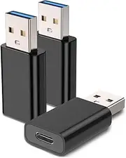MOSWAG USB to USB C Adapter, USB C Female to USB Male Adapter Compatible with Apple MagSafe Watch 9/8/7/SE/Ultra, for iPhone 15 14 13 12 Mini Pro Max,iPad,Galaxy Note,Pixel,CarPlay,Wall Plug