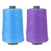 2 Pcs Polyester Macrame Cord 3mm x 219 Yards Macrame Cords - (Light Blue/Purple)