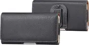Universal Leather Phone Holster Pouch Case Compatible with iPhone 11 Pro Max/XS Max,Leather Pouch Belt Clip Case Compatible with Samsung Galaxy A20/A30/A50/A50S/A60/M30S/A7/A8+/S10+/J4+/S9+/S8+
