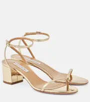 [Aquazzura] Aquazzura Olie 50 faux leather sandals AU 6 gold