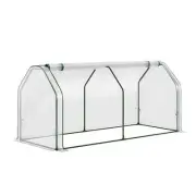 Green Fingers Mini Greenhouse PE Cover Green House Roll-Up Zippered Door