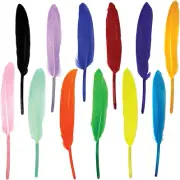 120Pcs Colorful Goose Feathers for DIY Crafts, Jewelry Making, Wedding, Home or