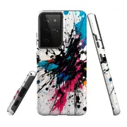 For Samsung Galaxy S21 Ultra Tough Protective Cover, Dark Splatter