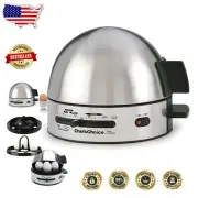 Elegant 7-Egg Stainless Steel Cooker with Electronic Timer and Audible Signal