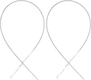 ARTSEWPLY 2Pcs Big Eye Iron Beading Needles for Jewelry Making Durable Threading Tool for Beads for DIY Necklaces Bracelets Waist Beads for Beginners Professionals