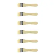 6x Jasart Hog Bristle Flat Head Size 3 Art/Craft Paint/Colour Brush Series 713