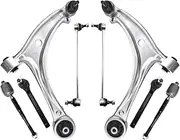 Front Lower Control Arm With Ball Joint Assembly Sway Bar Links Tie Rod End 8pcs Suit Compatible For Honda Odyssey 2005-2010