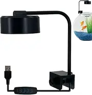 Saltwater Aquarium Light - Dimmable Small Fish Tank Light | App Program Full Spectrum Marine Aquarium Lights | Smart 3 Modes Adjustable Brightness 360° Rotatable Lights for Shrimp, Fish, Marine Tanks