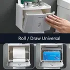 Roll/Draw Paper Dispenser Toilet Paper Holder Tissue Box Shelf Storage Rack