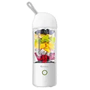 Sansai 400ml 22.5cm Portable Micro USB Rechargeable To-Go Glass Blender White
