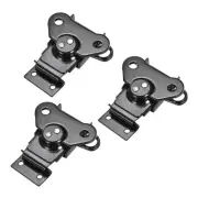 2.24-inch Iron Spring Loaded Butterfly Twist Latch Toggle Clamp - 3 Pcs (Black)
