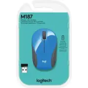 NEW SEALED Logitech m187 Wireless Optical Mouse Mac PC Mini Mouse Mice BLUE