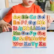 Wooden Educational Abc Puzzle Color Recognition Toy Learning Letters Puzzle Toys