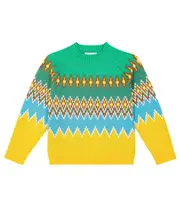 [Stella McCartney Kids] Stella McCartney Kids Fair Isle cotton and wool sweater Y 4 multicoloured