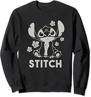 [Disney] Lilo & Stitch Cute Sitting Stitch Stencil Portrait Sweatshirt