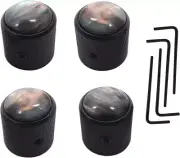 4Pcs Pearl Top Guitar Dome Knob Volume Tone Control Knobs with Allen Keys