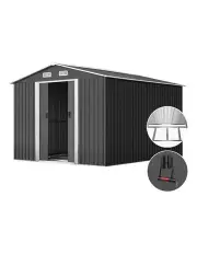 [Giantz] Garden Shed with Metal 2.6x3.9m in Black